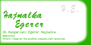 hajnalka egerer business card